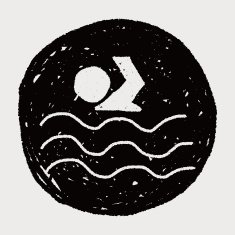 swimmer doodle drawing N7