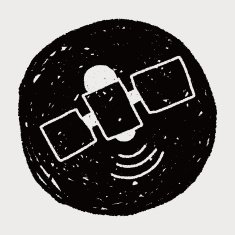 Satellite doodle drawing N18