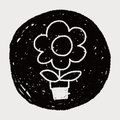 flower doodle drawing N10