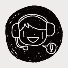 Customer service doodle drawing N5