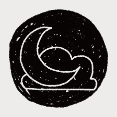 moon and cloud doodle drawing N9