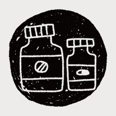 medicine bottle doodle drawing N12