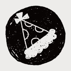 birthday hat doodle drawing N4