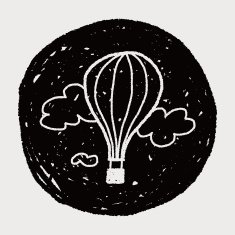 doodle hot air balloon N23