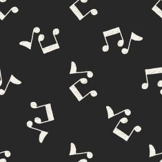 music note doodle drawing seamless pattern background N9