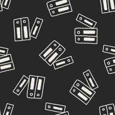 book doodle drawing seamless pattern background