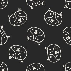 dog doodle drawing seamless pattern background