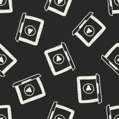 computer doodle drawing seamless pattern background