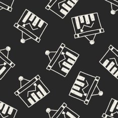 bussiness chart doodle drawing seamless pattern background N3