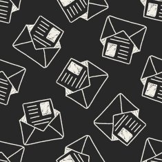 letter doodle drawing seamless pattern background