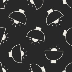 lamp doodle drawing seamless pattern background