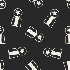 Medal doodle drawing seamless pattern background