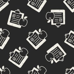 note doodle drawing seamless pattern background N2