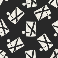 Game Remote Control doodle drawing seamless pattern background
