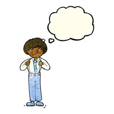 cartoon man wearing braces with thought bubble N3