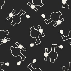 Faucet doodle drawing seamless pattern background