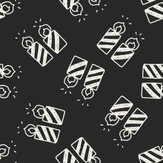 candle doodle drawing seamless pattern background
