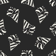 Cracker doodle drawing seamless pattern background N4