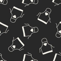 Apron doodle drawing seamless pattern background