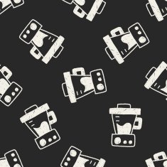 juicer doodle drawing seamless pattern background