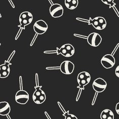 candy doodle drawing seamless pattern background N16