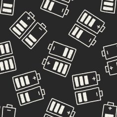 battery doodle drawing seamless pattern background N3