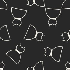 dress doodle drawing seamless pattern background N3