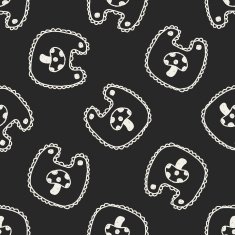 baby bib doodle drawing seamless pattern background