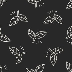 leaf doodle drawing seamless pattern background