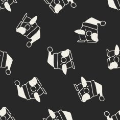 penguin doodle drawing seamless pattern background