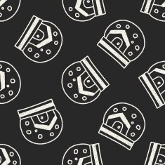 Crystal Ball doodle drawing seamless pattern background