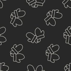 Winter gloves doodle drawing seamless pattern background N3