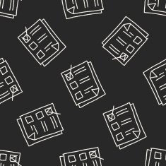 paper checking list doodle drawing seamless pattern background N2