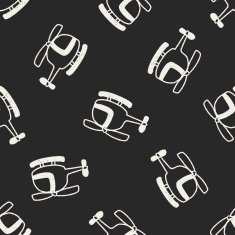helicopter doodle drawing seamless pattern background