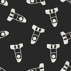 Missile doodle drawing seamless pattern background