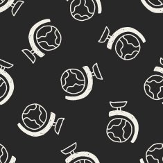 globe doodle drawing seamless pattern background