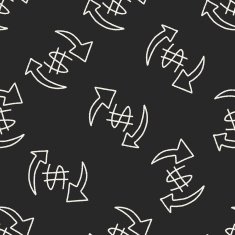 bussiness doodle drawing seamless pattern background
