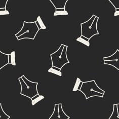 pen doodle drawing seamless pattern background
