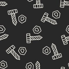 pushpin doodle drawing seamless pattern background