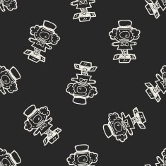 Doodle Surprise Box seamless pattern background