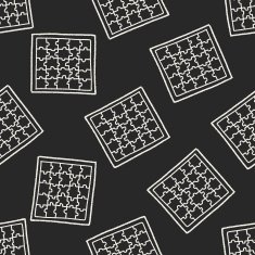 Doodle Jigsaw seamless pattern background