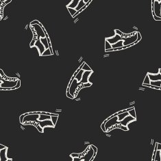 Doodle Sneakers seamless pattern background N3