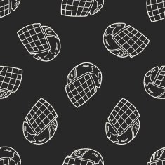 Doodle Football seamless pattern background