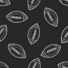 Doodle Football seamless pattern background N2