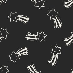 Doodle Meteor seamless pattern background