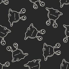 Doodle Alien seamless pattern background N2