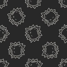 doodle sun seamless pattern background N7