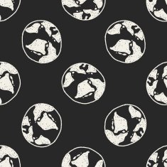 Doodle Earth seamless pattern background