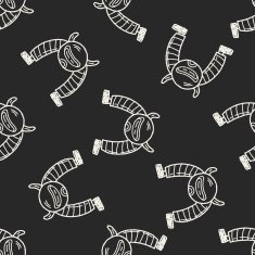 Doodle Robot seamless pattern background N32