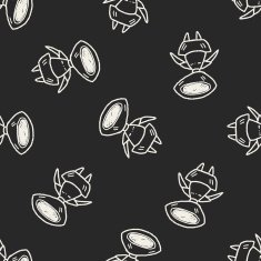 Doodle Robot seamless pattern background N33
